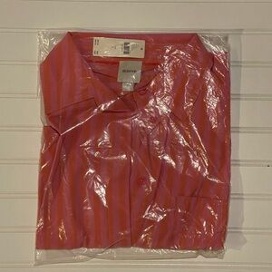 ANTHROPOLOGIE MAEVE SHORT SLEEVE CROPPED CROP TOP PINK VINTAGE RETRO LARGE